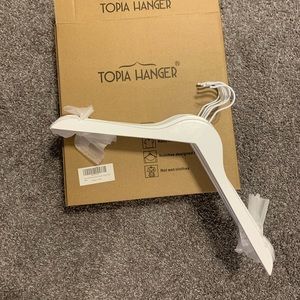 Brand New White Wooden Hangers Pack of Six. Bridesmaid Hangers for Wedding Day